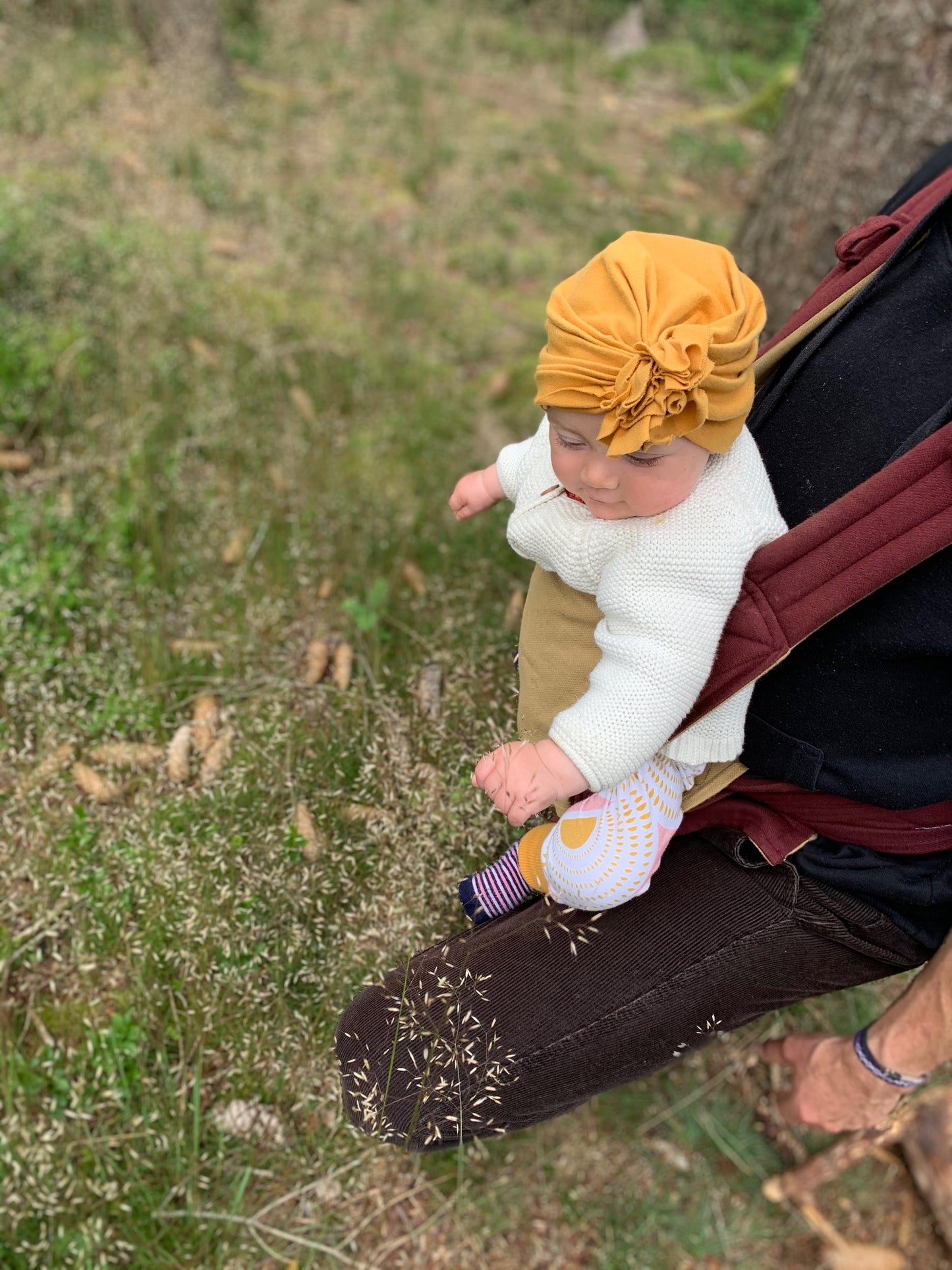 Gelber Turban Tragebild