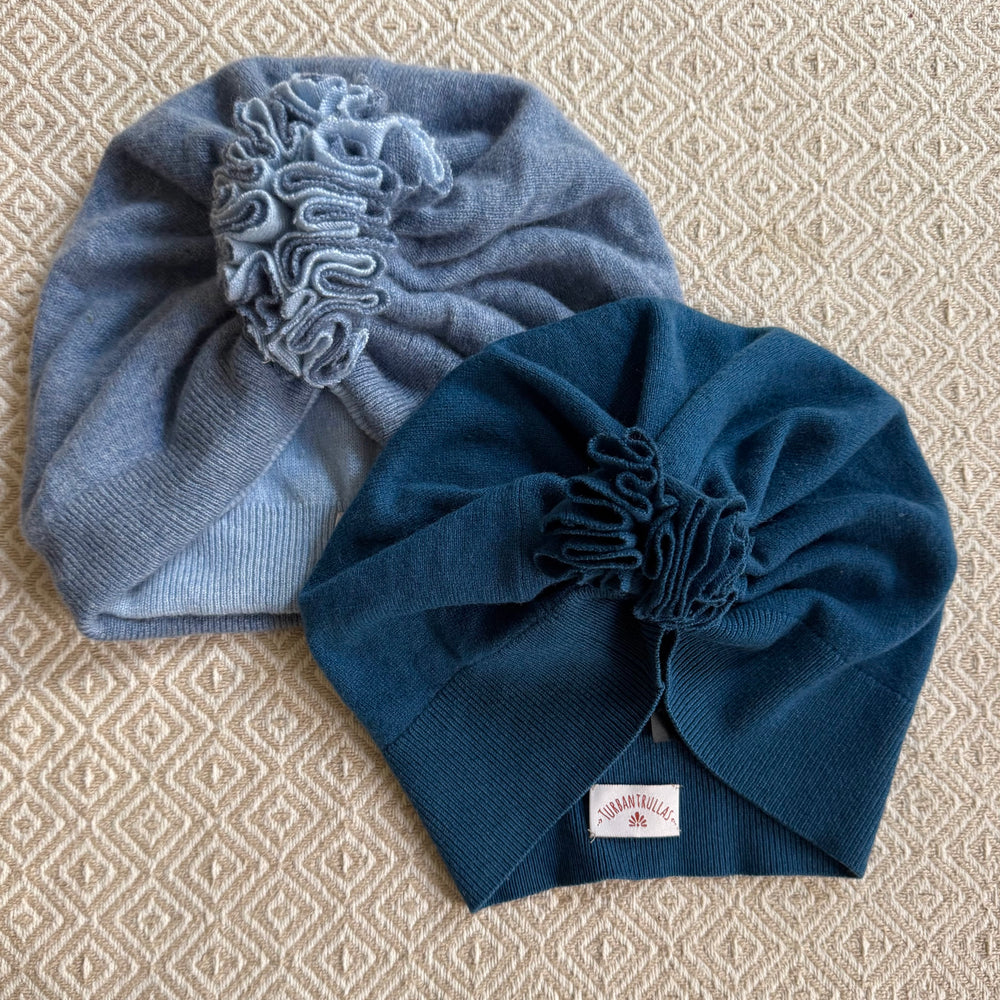 NEU: Upcycling Turbane Blau