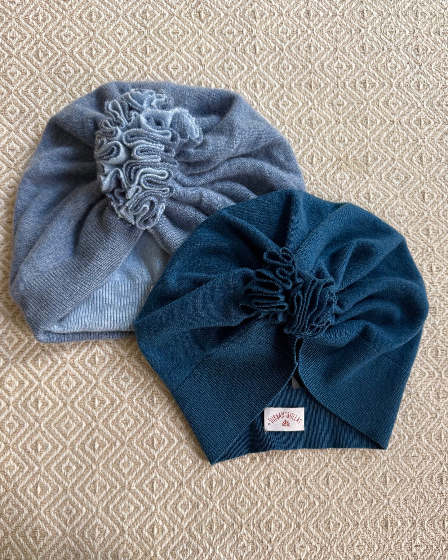 NEU: Upcycling Turbane Blau