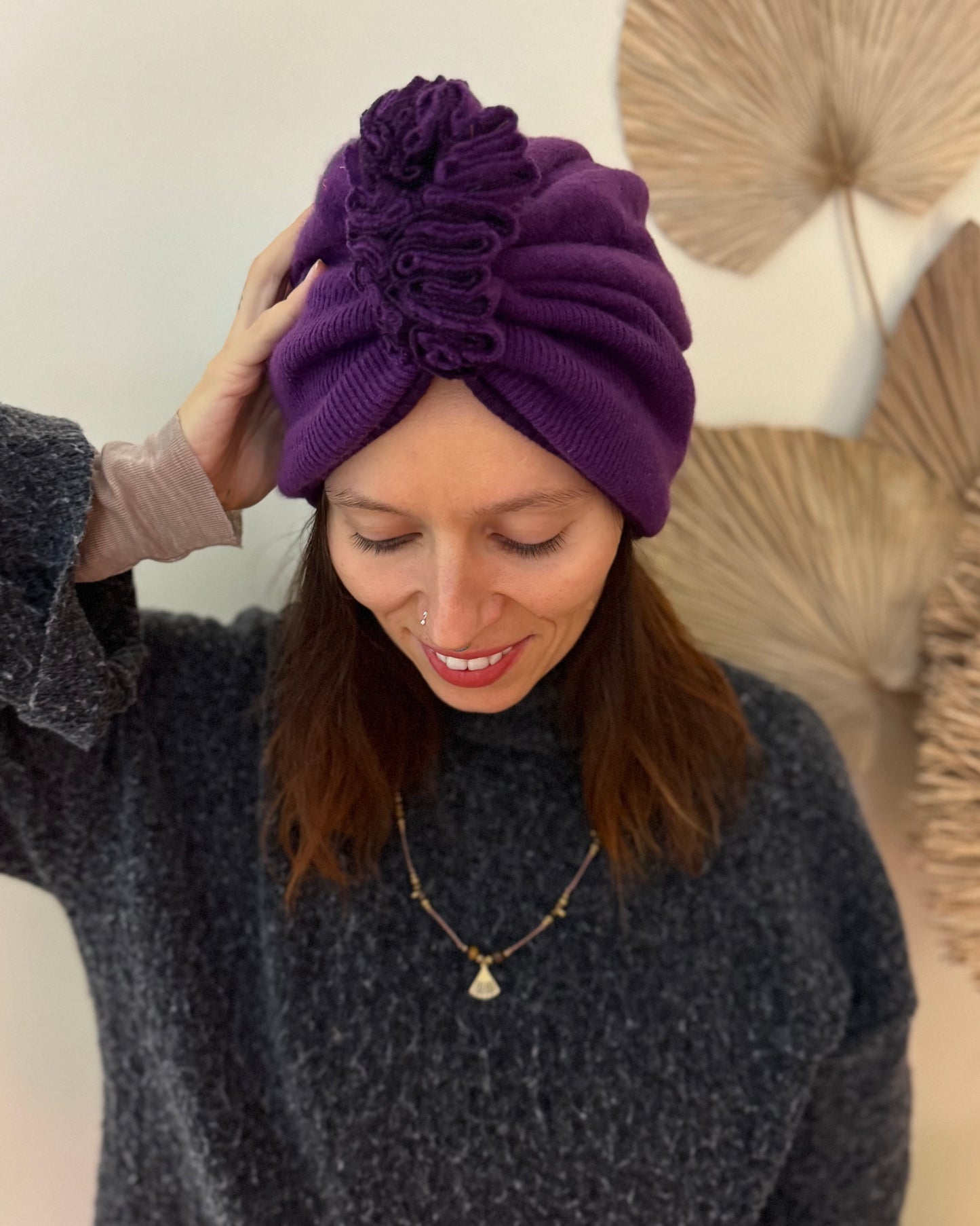 NEU: Upcycling Turbane Violett