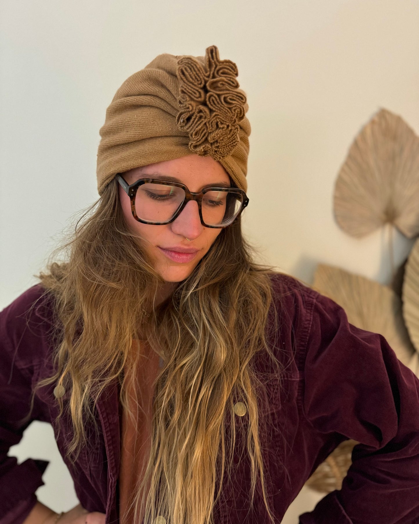 Upcycling Turbane Boho Creme