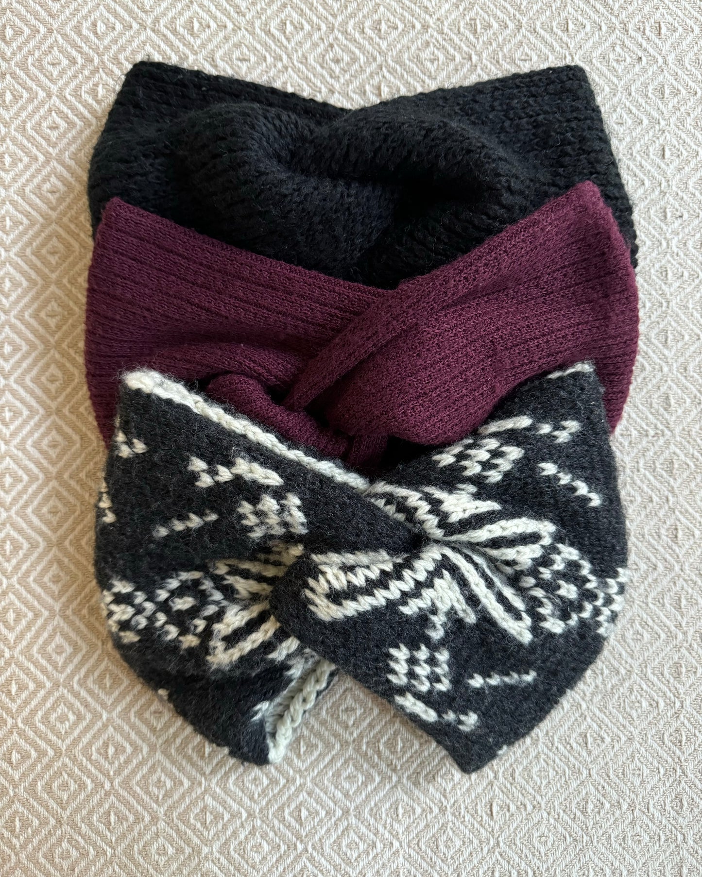 Turban-Strickstirnbänder