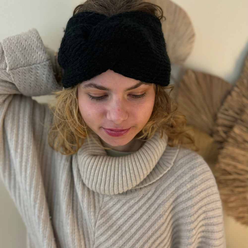 Turban-Strickstirnbänder