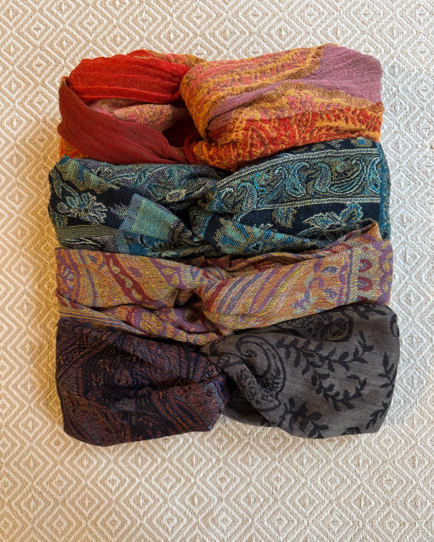 Upcycled Cloth Band Golden Paisley 