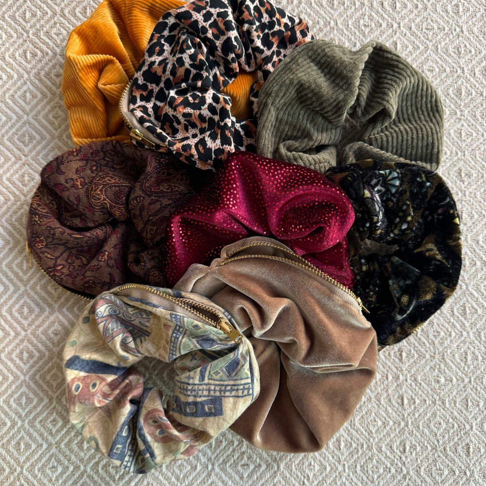 Upcycled Pocket Scrunchies