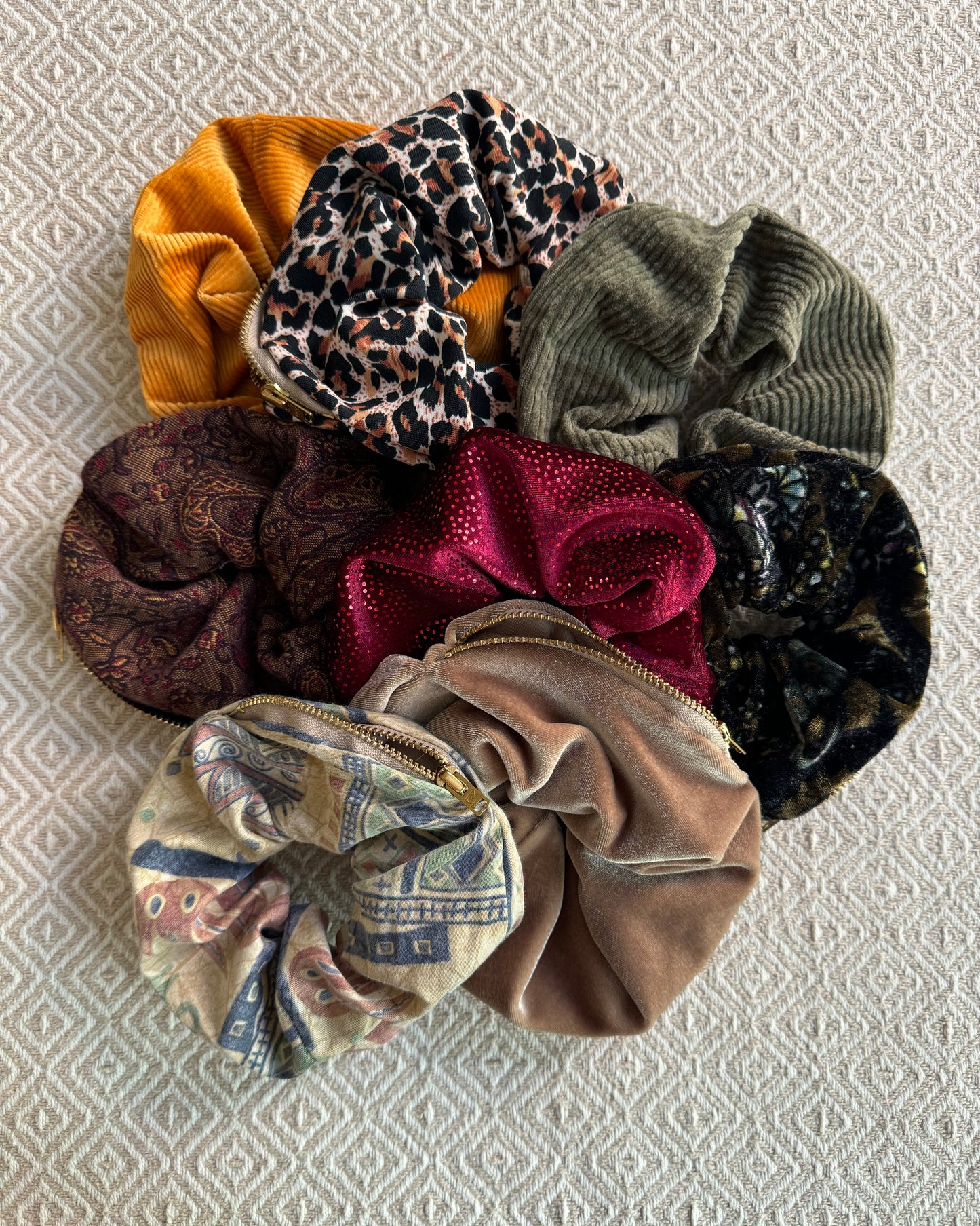 Upcycled Pocket Scrunchies