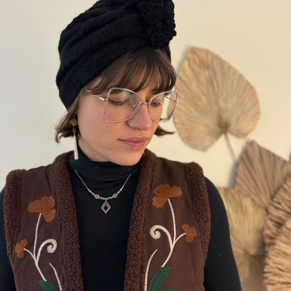 NEU: Upcycling Turbane Schwarz