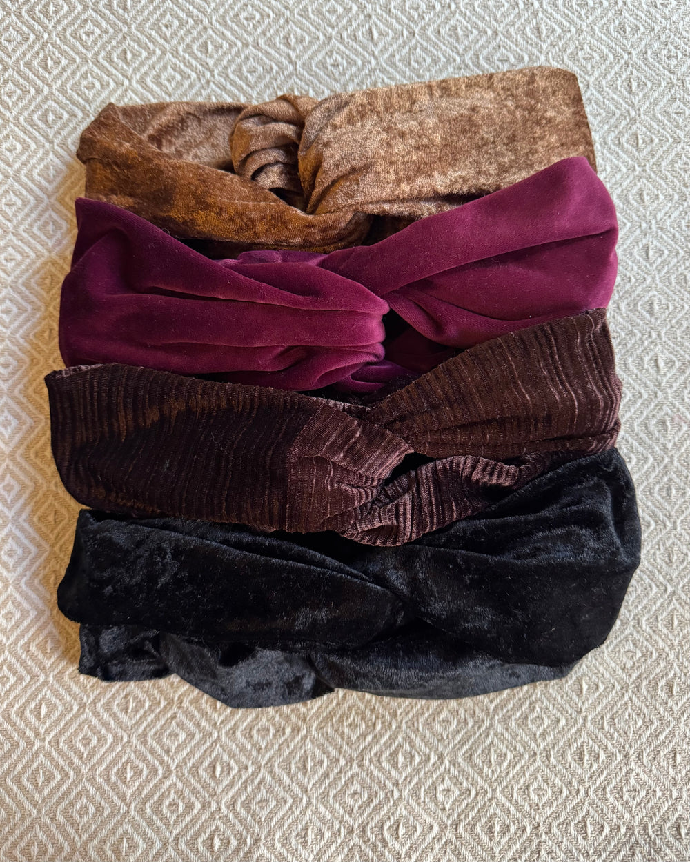 NEU: Upcycling Tuchbänder Samt