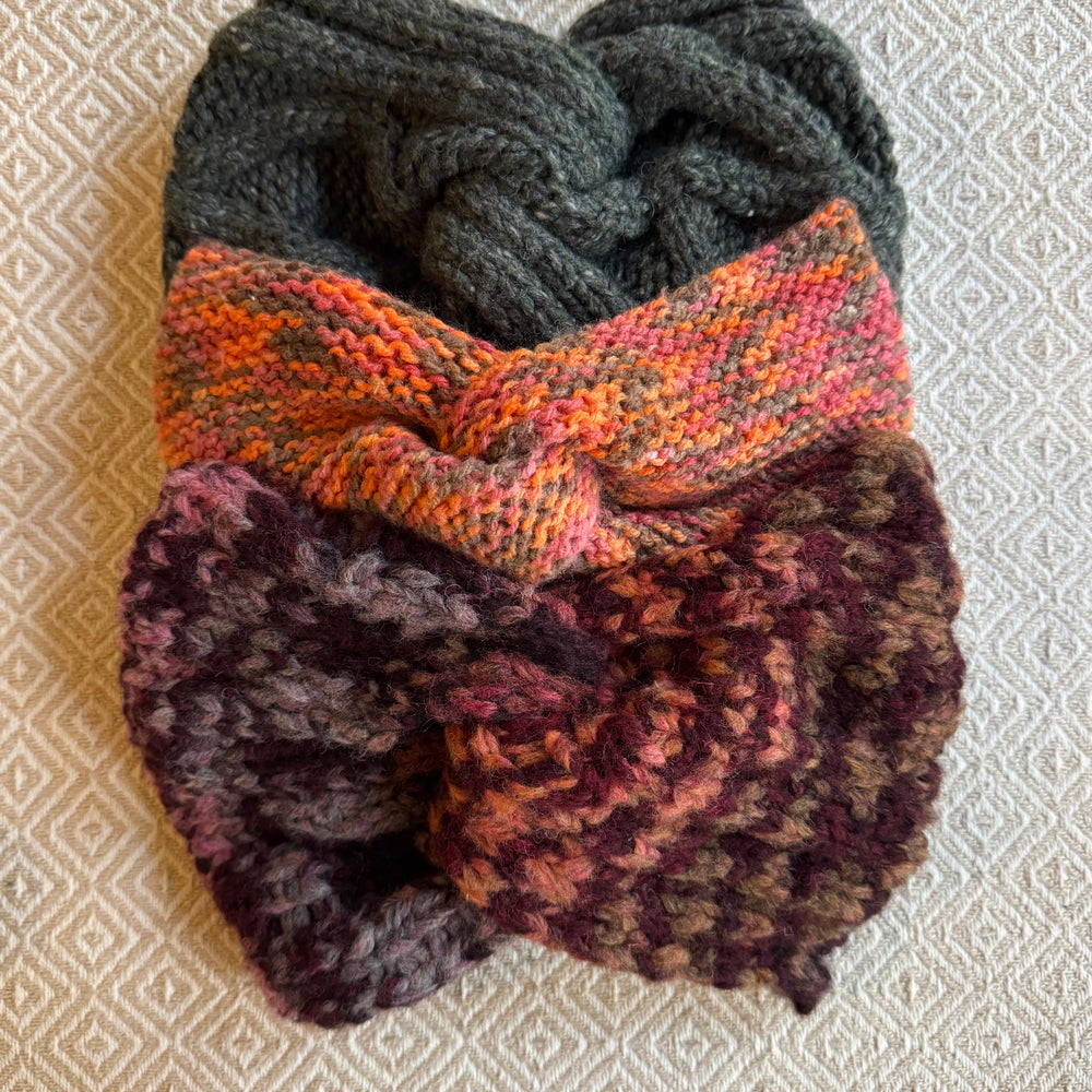 Turban knit headbands