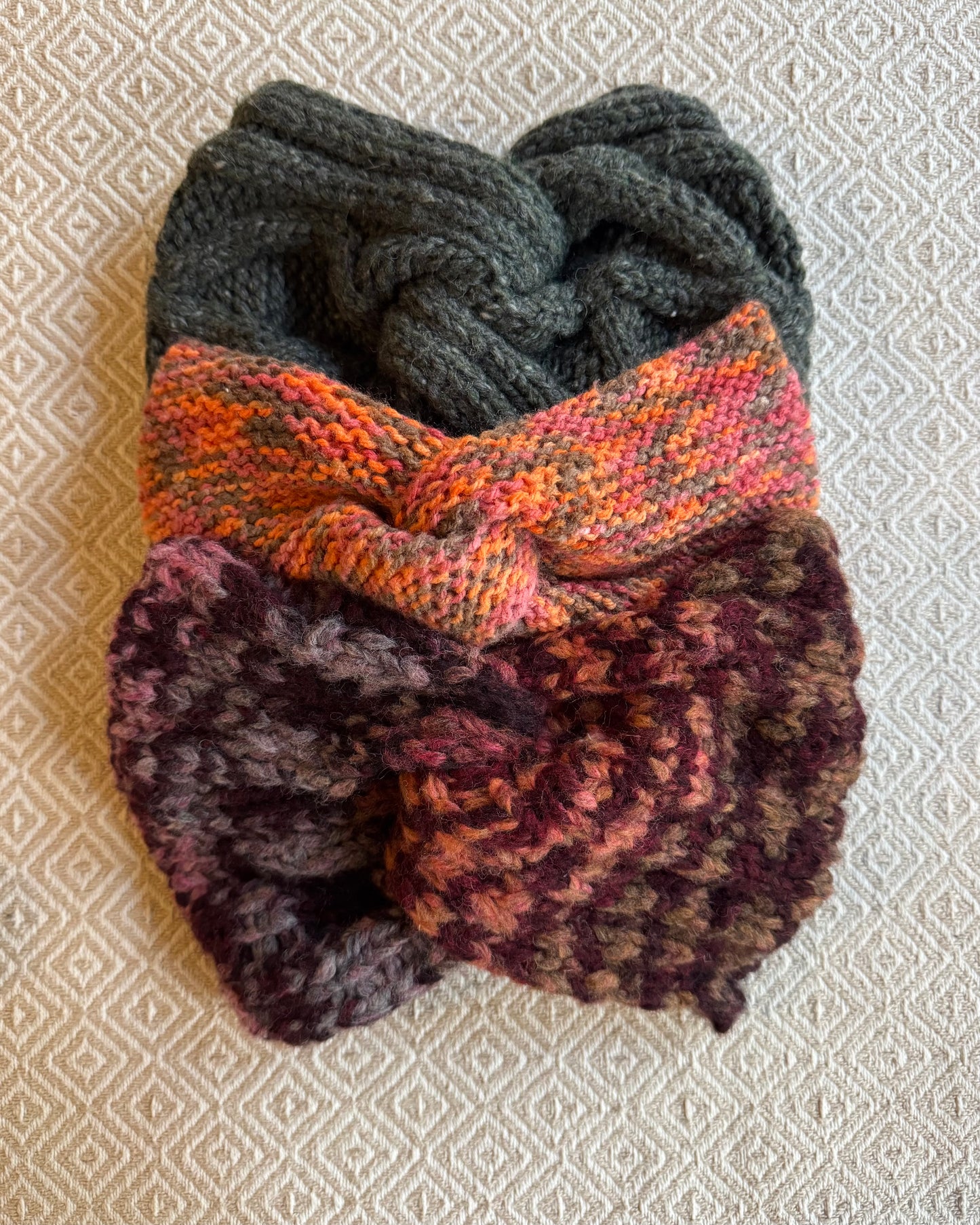 Turban knit headbands