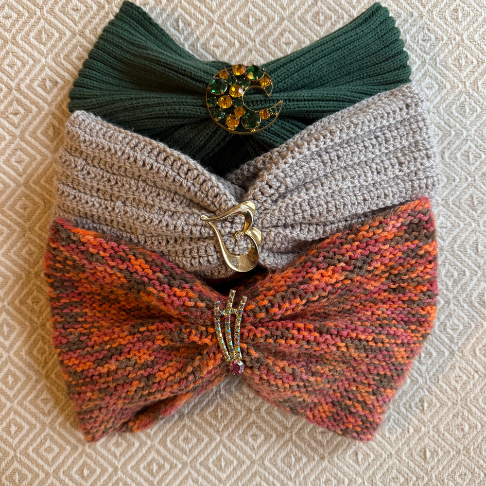 Brooch Headbands Knit 