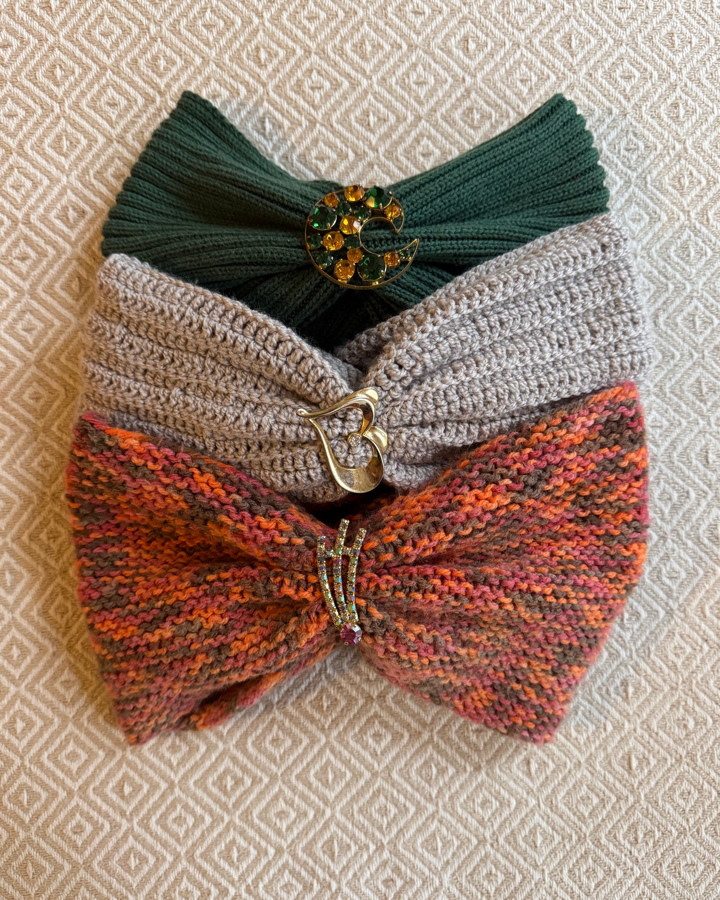 Brooch Headbands Knit 