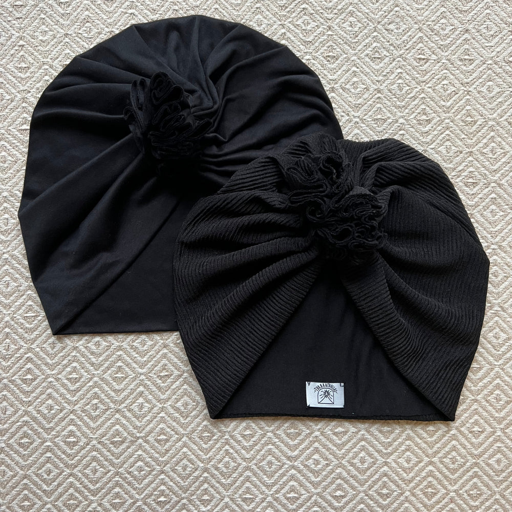 Upcycling turbans black 